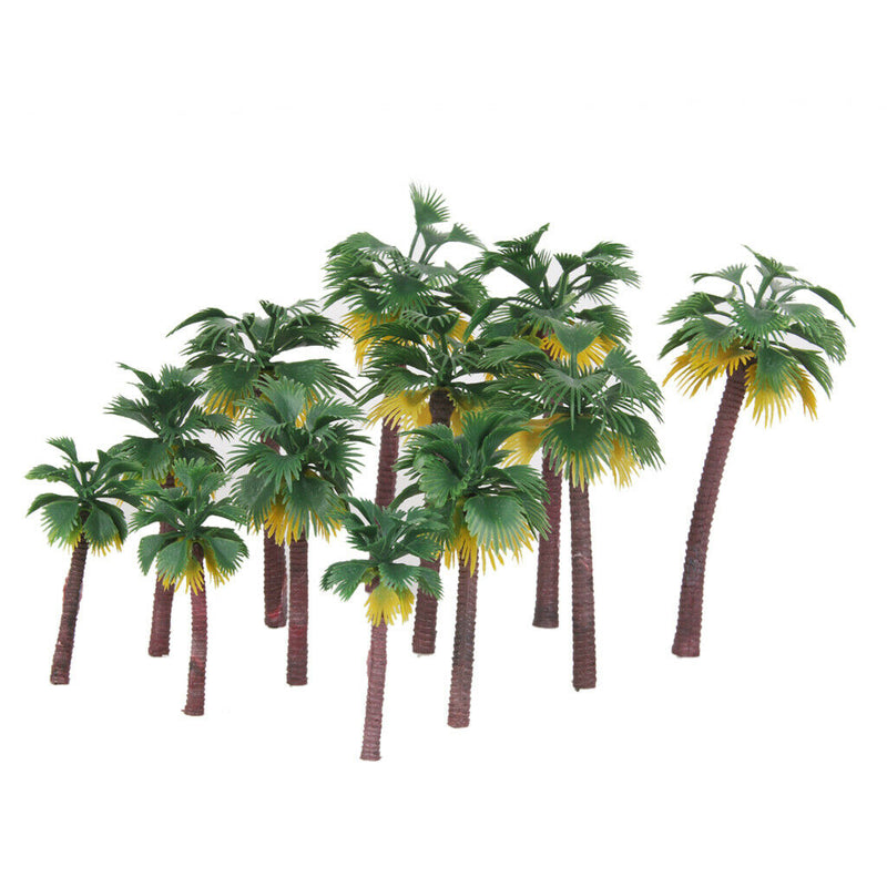 27Pcs HO O N Z Scale Tree Palm Models Rain Forests For Architectural Diorama