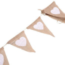 Christmas Wedding Party Decorated With A Colorful Flag Love Hessian Pennant