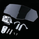 Motorcycle Clip On Windshield Wind Screen Deflector Extension Spoiler Black