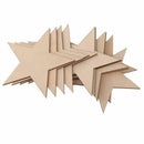 25 Pcs Natural Unfinished Blank Wood Wooden Stars Star DIY Decor Crafts-, G6R9