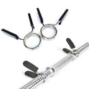2x Standard Olympic Barbells Spring Clips Dumbbell Bar Gym Lifting Bars Collar