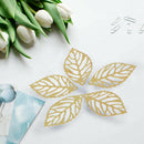 100Pcs Golden metal Pierced Tree Leaves for DIY