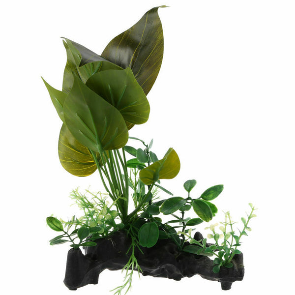 Plastic Aquarium Terrarium Plants Landscacpe Decorative Ornament for Reptil T3J8