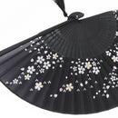 Charming Elegant Modern Woman Handmade Bamboo Silk 8.27 inch(21cm) Folding  E4M7