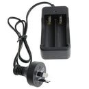 3.7V Lithium Battery Charger for 18650 16340 14500 AU Plug with Flashlight