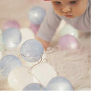 20 Leds Cotton Ball String Lights Ac & Battery Fairy Lights Outdoor Decorat O2O3