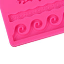 Sealife Shape Fondant Mold Silicone Shell Conch Wave Cake Mold DIY Paste Deco OZ