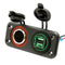 12V Boat Cigarette Lighter Socket Waterproof Dual USB Car Charger Socket Panel