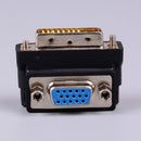 DVI-I 24+5 pin male to VGA 15 pin female 90 degree convertor adapter black  Pg