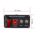 12V Carbon Fiber Panel Racing Engine Start Button Ignition Switch Panel LED