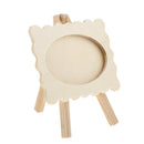 Easel Shape Unfinished Wood Picture Photo Frame for Kids Drawing Painting