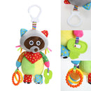Baby Kids Plush Toys Teether Educational Hanging Musical Toys (Raccoon)