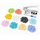 150pcs Snap Button 12mm 15pcs x 10 color + installation Clamp P5B3