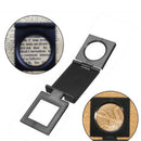 10X 28mm Folding Magnifier Stand Loupe with Scale for Textile Optical Glass T JR