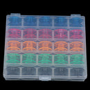 25Pcs/Set Empty Bobbins Sewing Machine Spools Storage Box for Sewing Machine FT