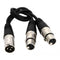 Acoustic Balance 3-Pin XLR Female To Dual 2 Male Splitter Microphone Cable
