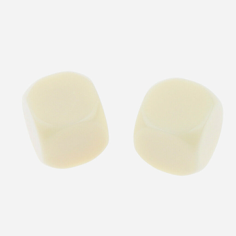 50 Pieces Opaque Blank Dice D6 for D&D RPG MTG Party Games Green + Beige