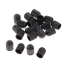 20x Rubber Bicycle Schrader Air Valve Dust Cap Bike American Valve Cover Black