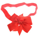 1 Piece Baby Girls Hair Bow Tie Ribbon Decor Hairband Headband (Red)