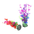 2 PACK, 19cm High Plastic Plant Fish Tank Artificial Narcissus Water Grass