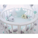 Nordic Style Soft Knot Plush Pillow Braided Baby  Sleep Bumper Pink