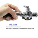 2 In 1 Beer Tap, With Flow Control, Black Handle Lever and Liquid Ball Lock