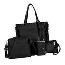 3 Pieces Four Set PU Leather Handbag Cross Body Shoulder Tote Bag for Ladies