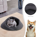 Warm Fleece Pet Sleeping Bag Nest Soft Kennel Cats Dog Bed House (Grey XS) A