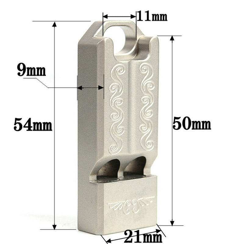 Titanium Whistle Sport Emergency Whistles with Lanyard, Double Tube High