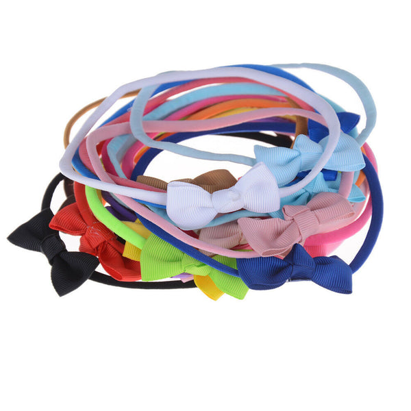 5pc Mixed Bowknot Mini Headbands Baby Girl Hair Accessories Newborn Hair Band Gw
