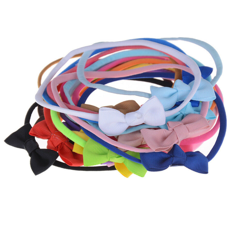 5pc Mixed Bowknot Mini Headbands Baby Girl Hair Accessories Newborn Hair Band Gw
