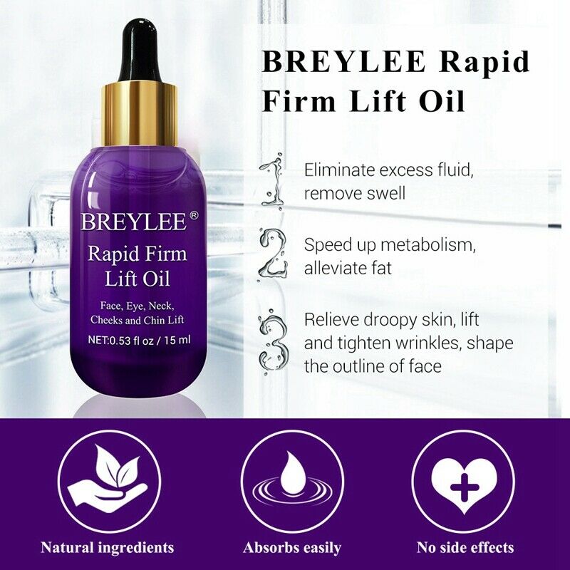Breylee Essential Oils Rapid Firming Lifting Face Essence Oil Massage Anti  Q2G9