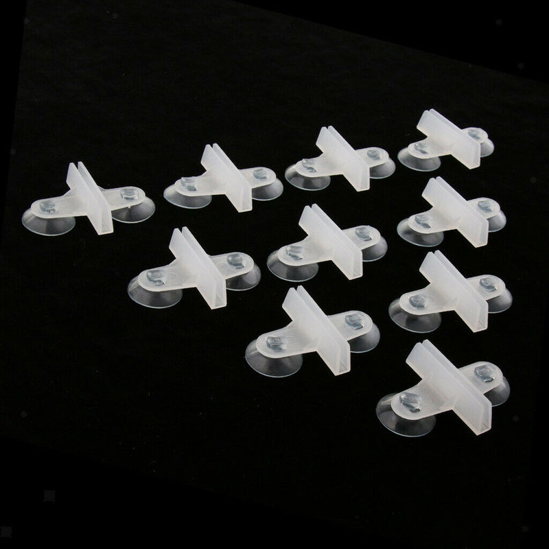 10pcs Plastic Aquarium Tank Suction Cup Clear Fish Tank Divider Sheet Holder