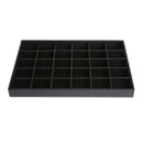 30 Grides Jewelry Organizer Display Case PU Velvet Tray Necklace Rings