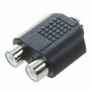 3.5mm Female Jack to Dual RCA Female Phono Adapter Connector N4L3