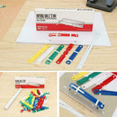 50Pcs Colourful Plastic Paper Filing Prong Fasteners Binding Clips Z8L5