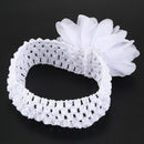 Baby Girls Chiffon Flower Headband Dress Up Headband (White) G9R8