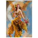 40x30cm 5D Diamond Moon Beauty Painting Cross Stitch Needlework DIY Craft