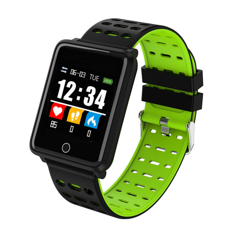 Electronic Sports Bluetooth Smart Watch Alarm Clock 180mAh Men Women Green