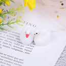 2PCs DIY Aquarium White Swan Figures Decor Fish Tank Ornaments Garden Statu Gw