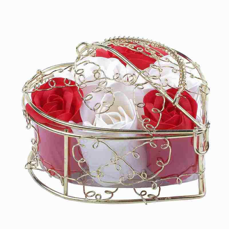 6Pcs Scented Rose Flower Petal Bath Body Soap Wedding Party Gift Home DIY D Z2Q5