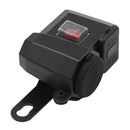 ZH-614A1 Motorcycle USB Charger Cigarette Lighter Socket w/Switch Voltmeter