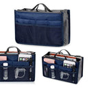 Portable Make Up Organizer Cosmetic Bag Travel Wash Handbag (Dark Blue) A