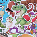 50Pcs Cartoon dinosaur mixed stickers scrapbook suitcase laptop guitar sticke OZ