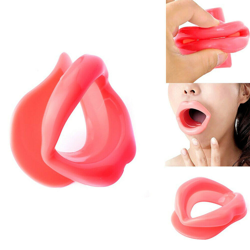 Red Elastic Silicone Rubber Lips Face Exerciser Muscle Lips Trainer Tightener