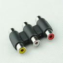2Pack 3RCA Audio Video AV Female to Female Coupler Jack Extender Cable Connector