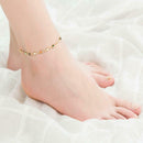 Fashion Women Zircon Star Sun Foot Chain Barefoot Anklet Casual Jewelry