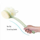 1X(Shower Brush With Bristles And Bath Balls, Back Bath Net With A Long-Sle