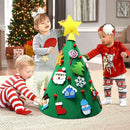 Novelty Christmas Xmas Decoration Felt Tree With Snowman Sacks Stocking Hanging