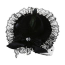 Black Mini Hat Feather Hair Clip with Bow Z6Q9